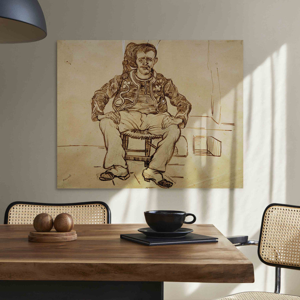 Gleznas reprodukcija - Vincent van Gogh - Zouave, Sitting