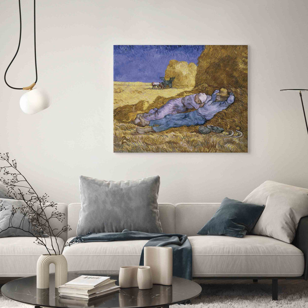 Gleznas reprodukcija - Vincent van Gogh - Noon, or The Siesta, after Millet