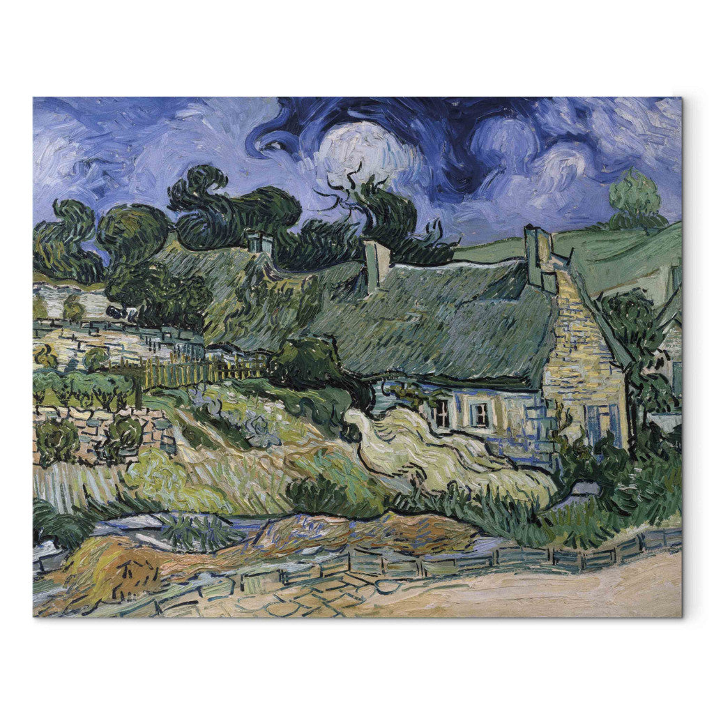 Gleznas reprodukcija - Vincent van Gogh - Thatched houses