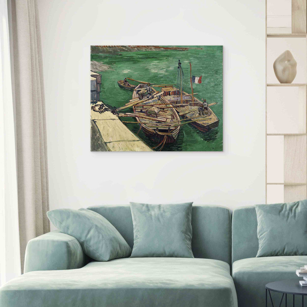 Gleznas reprodukcija - Vincent van Gogh - Landing Stage with Boats