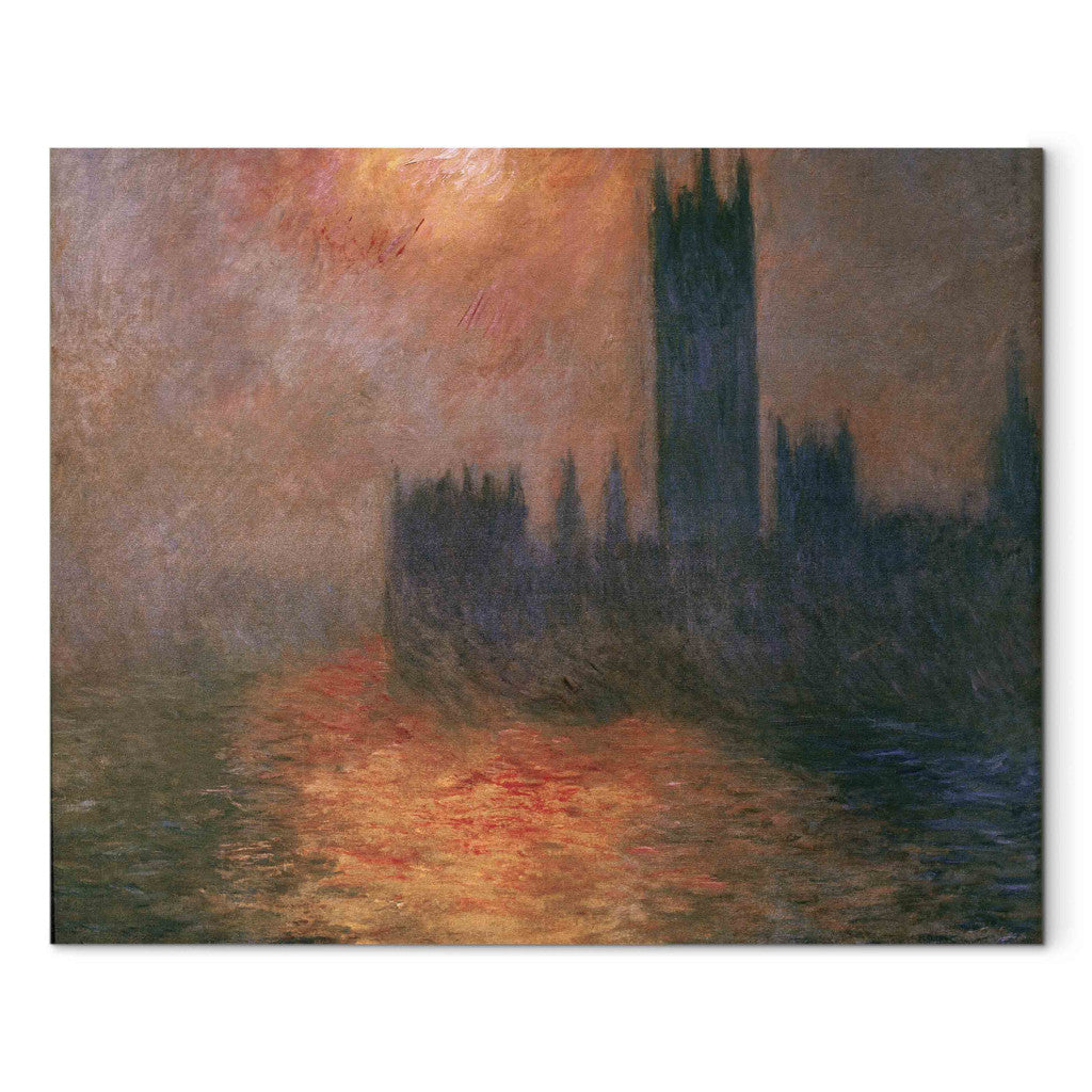 Gleznas reprodukcija - Claude Monet - Le Parlement, coucher de soleil
