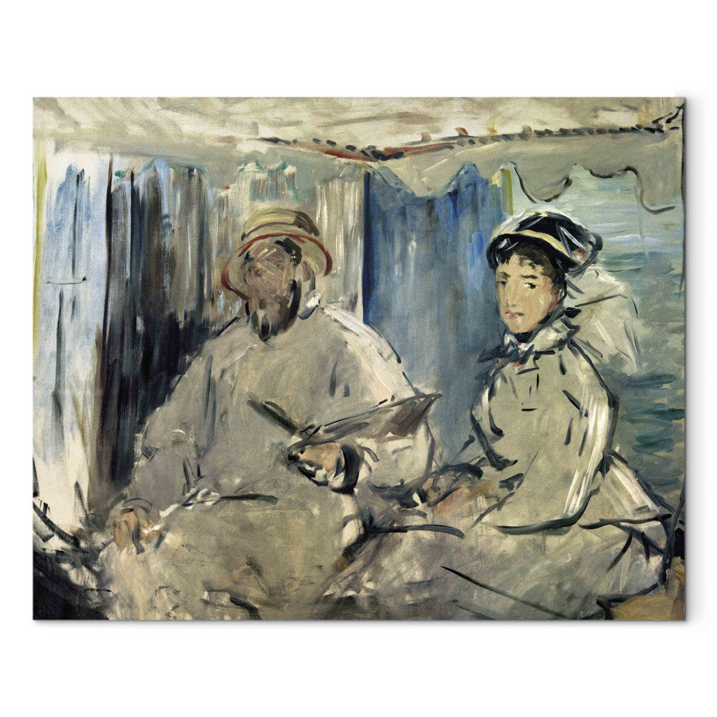 Gleznas reprodukcija - Claude Monet - Monet peignant dans son atelier