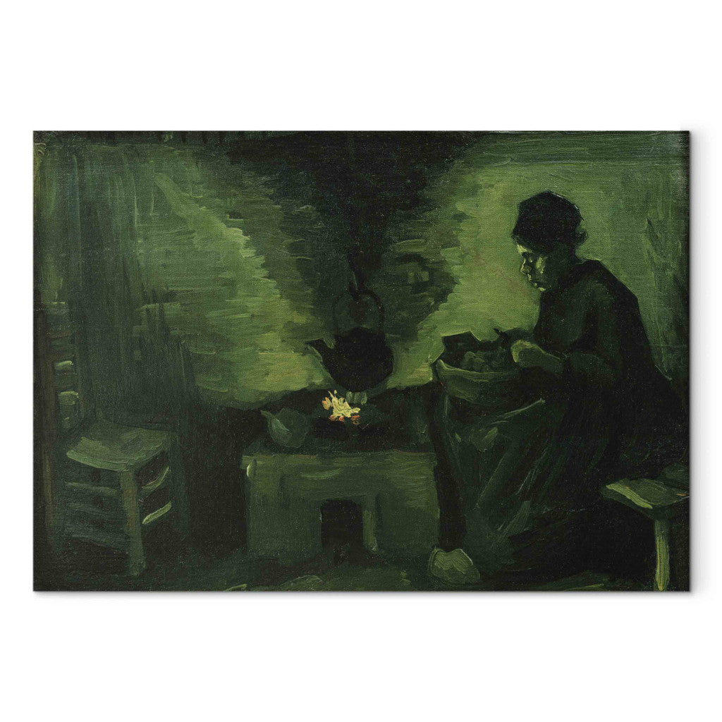Gleznas reprodukcija - Vincent van Gogh - Peasant Woman by the Hearth