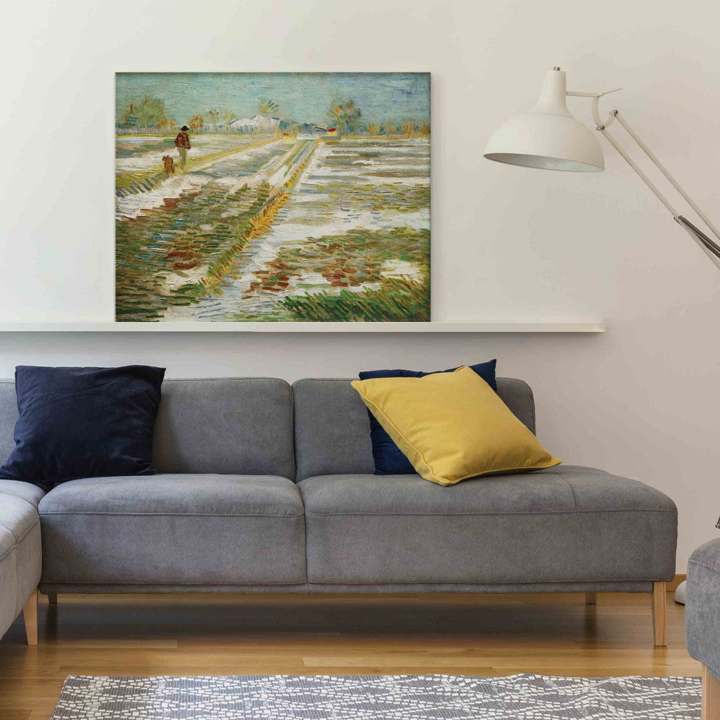 Gleznas reprodukcija - Vincent van Gogh - Landscape with Snow
