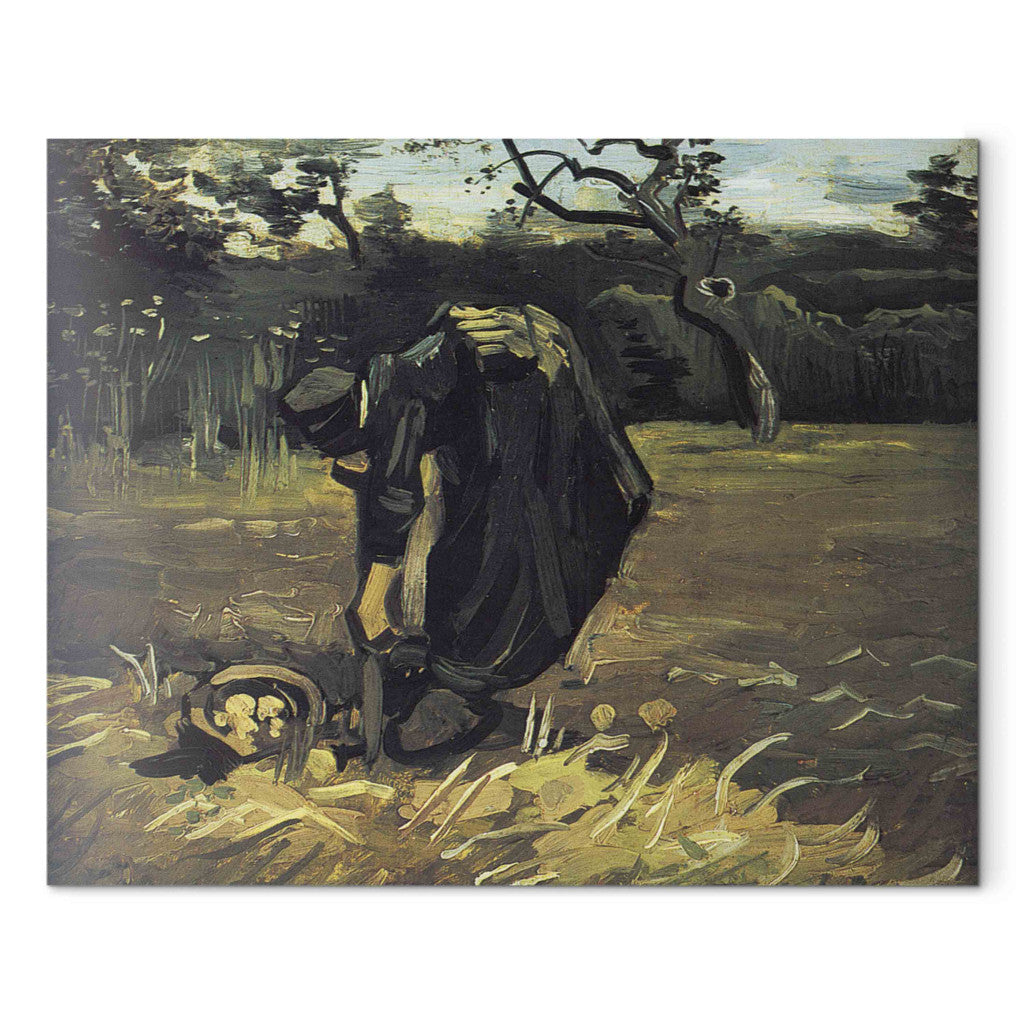 Gleznas reprodukcija - Vincent van Gogh - Peasant woman digging potatoes