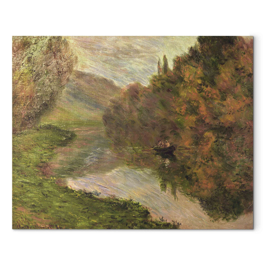 Gleznas reprodukcija - Claude Monet - Barque sur la Seine a Jeufosse