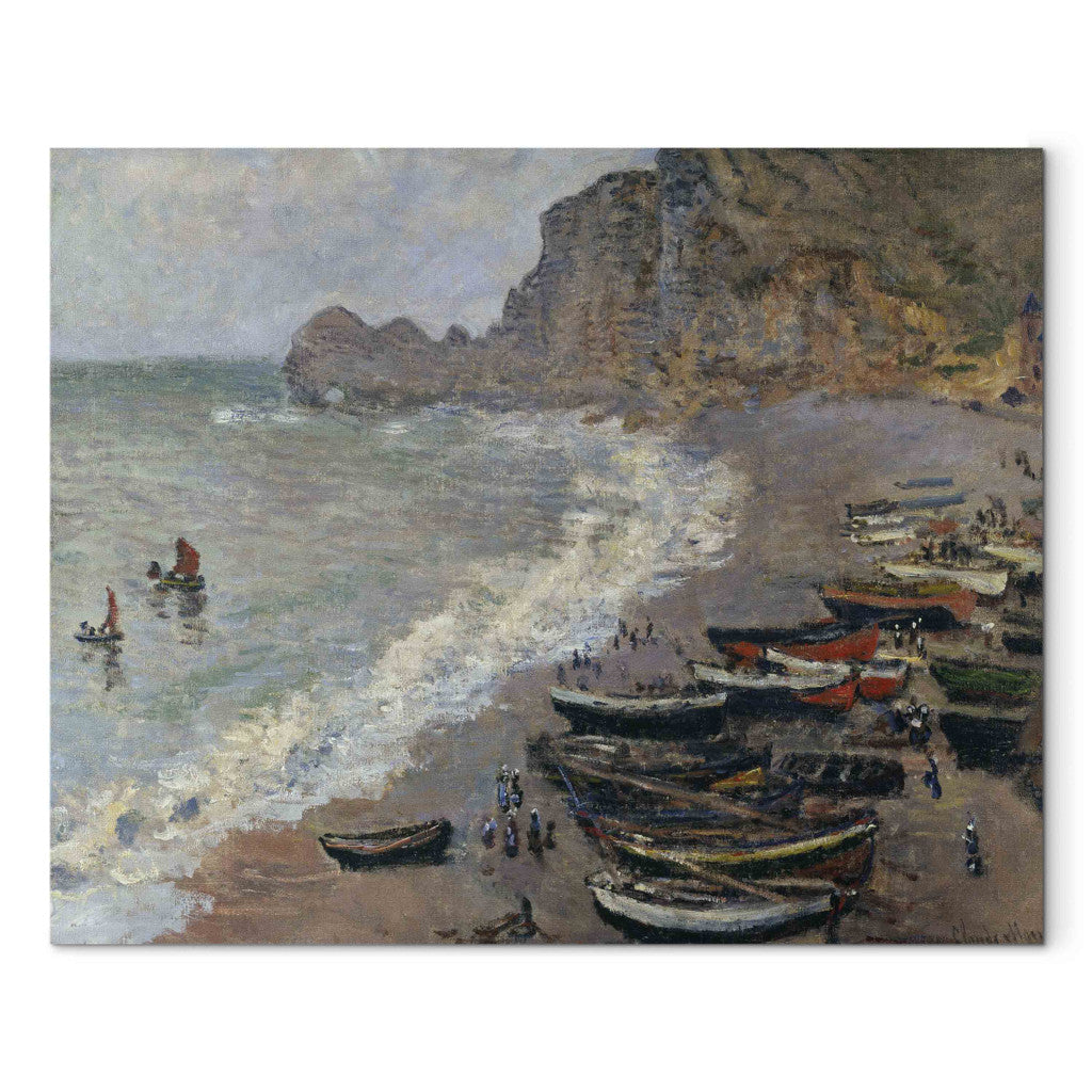 Gleznas reprodukcija - Claude Monet - Etretat: la plage e la porte d'Amont