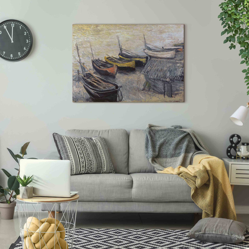 Gleznas reprodukcija - Claude Monet - Bateaux sur la plage