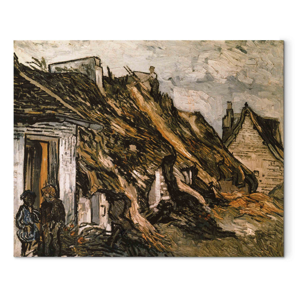 Gleznas reprodukcija - Vincent van Gogh - Thatched Cottages in Chaponval