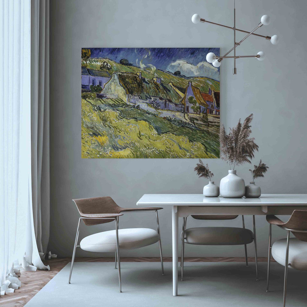 Gleznas reprodukcija - Vincent van Gogh - Thatched Cottages