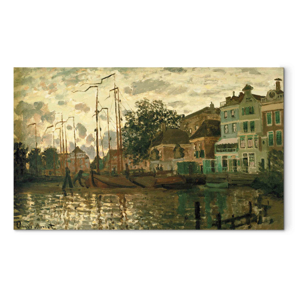 Gleznas reprodukcija - Claude Monet - Le dam a Zaandam, le soir
