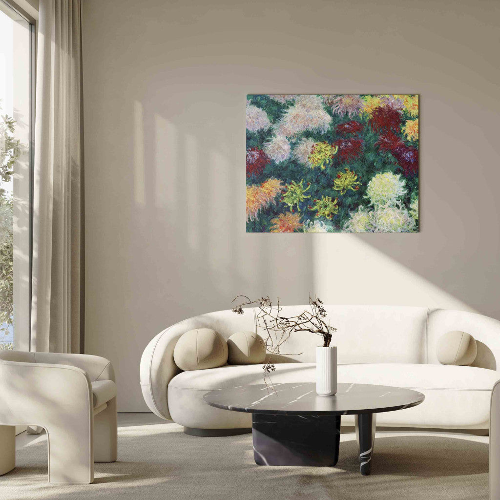 Gleznas reprodukcija - Claude Monet - Massif de chrysanthemes