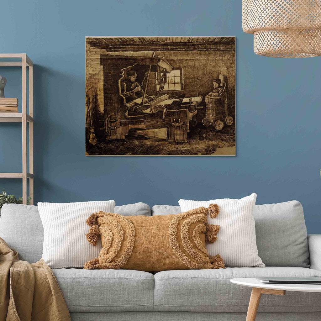 Gleznas reprodukcija - Vincent van Gogh - Weaver with a Baby in a Highchair