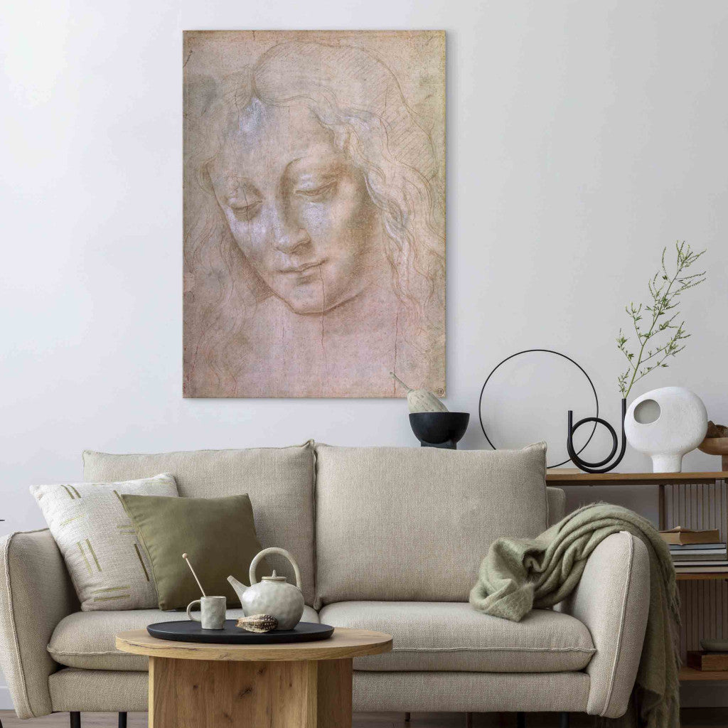 Gleznas reprodukcija - Leonardo da Vinci - Head of a woman (3. versija)