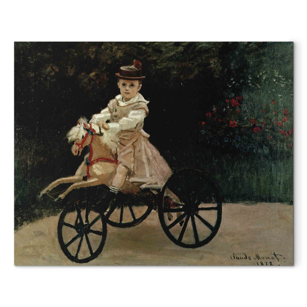 Gleznas reprodukcija - Claude Monet - Jean Monet on his Hobby Horse
