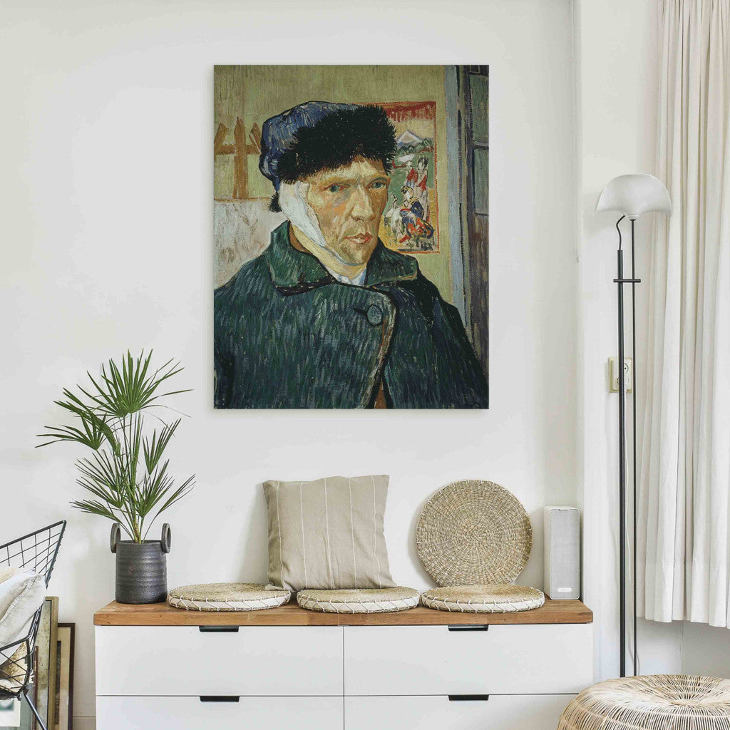 Gleznas reprodukcija - Vincent van Gogh - Selfportrait with bandaged ear