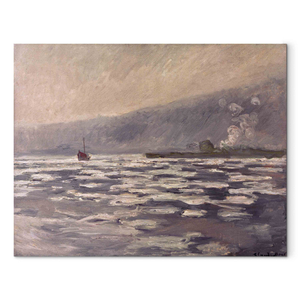 Gleznas reprodukcija - Claude Monet - C.Monet, Les Glaa§ons, ecluse de Port -V.