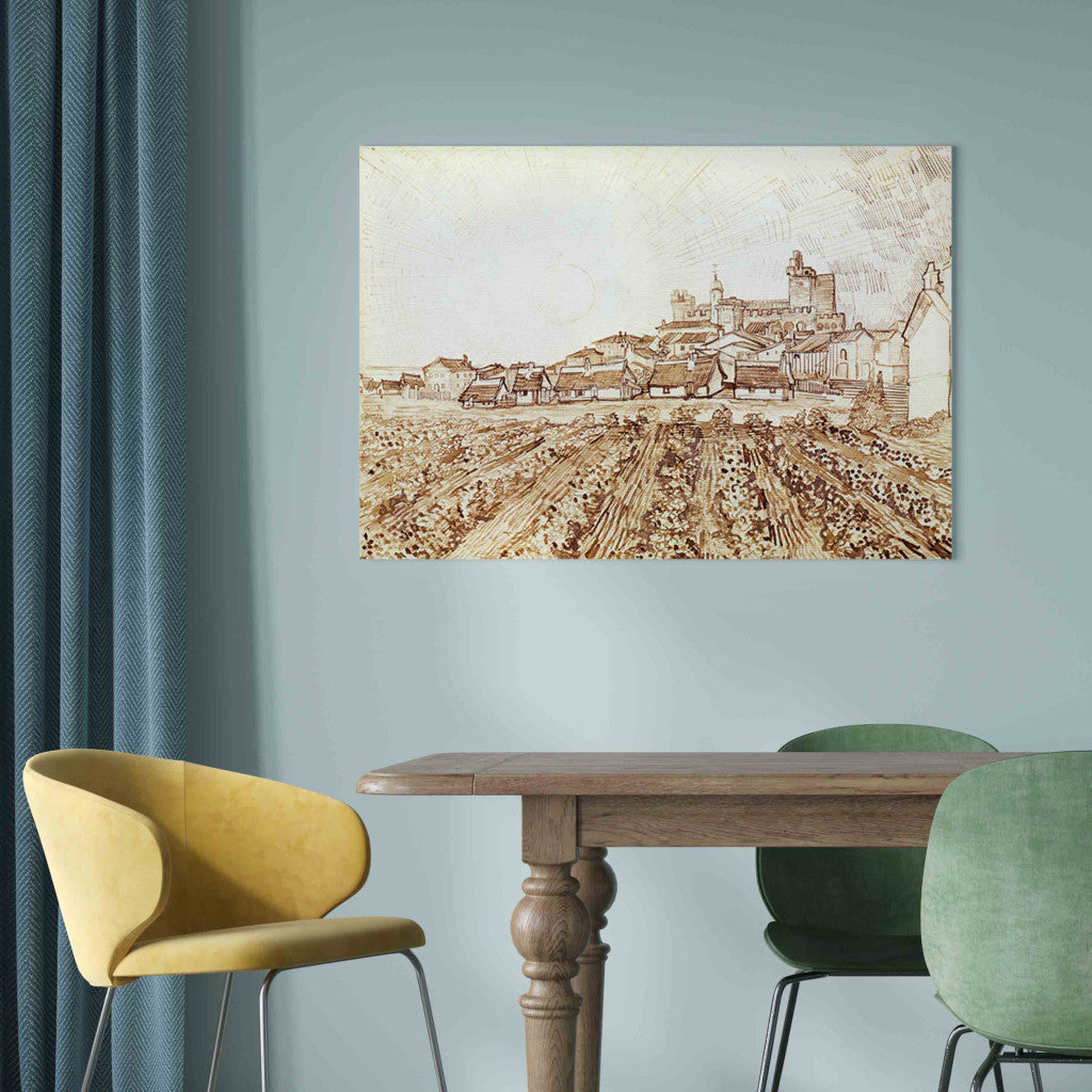 Gleznas reprodukcija - Vincent van Gogh - View of Saintes -Maries