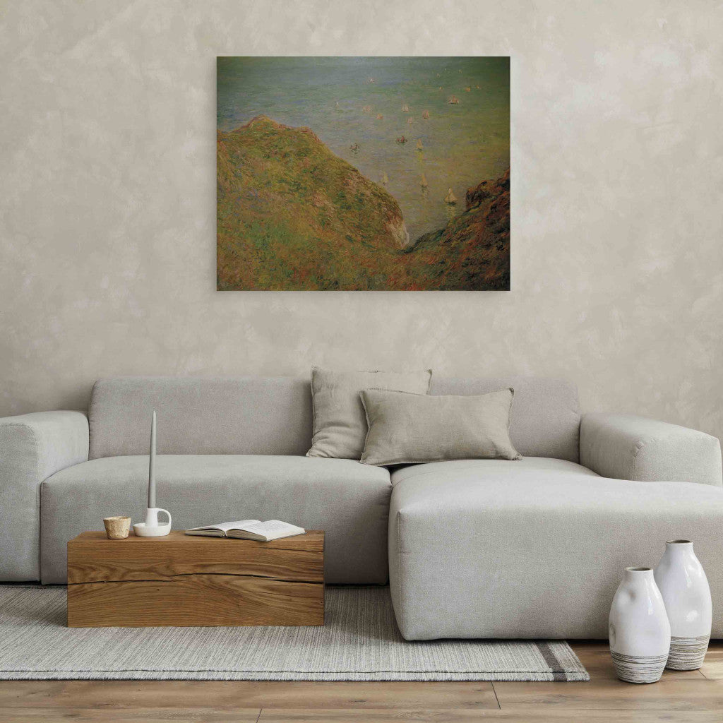 Gleznas reprodukcija - Claude Monet - Sur le Rocher de Pourville. Temps clair