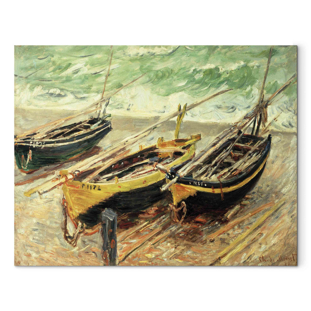 Gleznas reprodukcija - Claude Monet - Trois bateaux de peche (Three fishing boats)