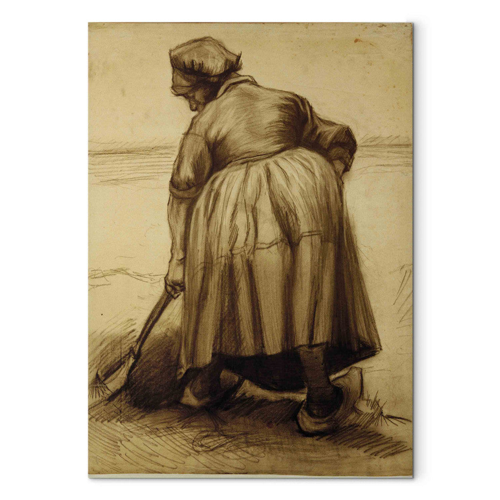 Gleznas reprodukcija - Vincent van Gogh - Peasant Woman Digging