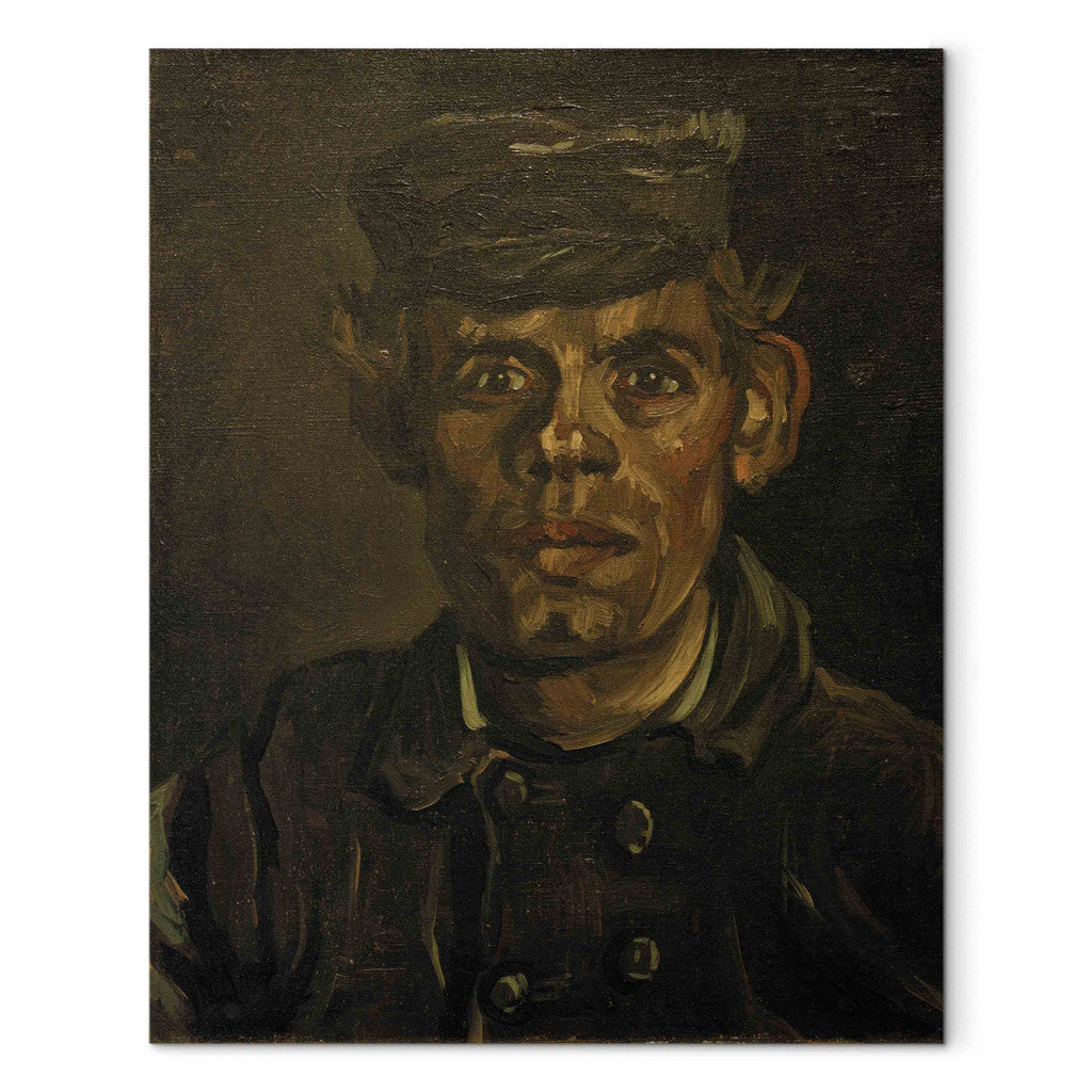Gleznas reprodukcija - Vincent van Gogh - Portrait of a Young peasant in a Peaked Cap