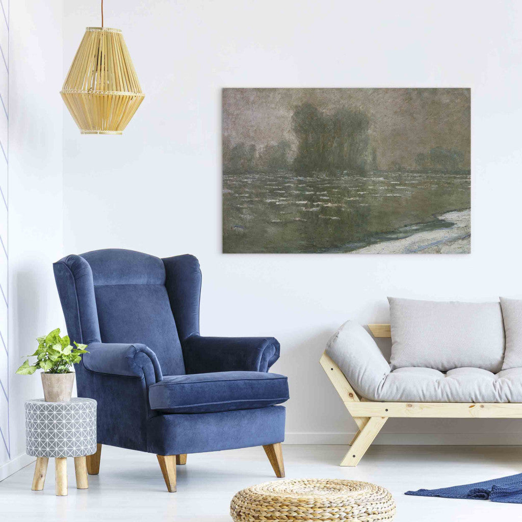 Gleznas reprodukcija - Claude Monet - Matin brumeux, deba¢cle