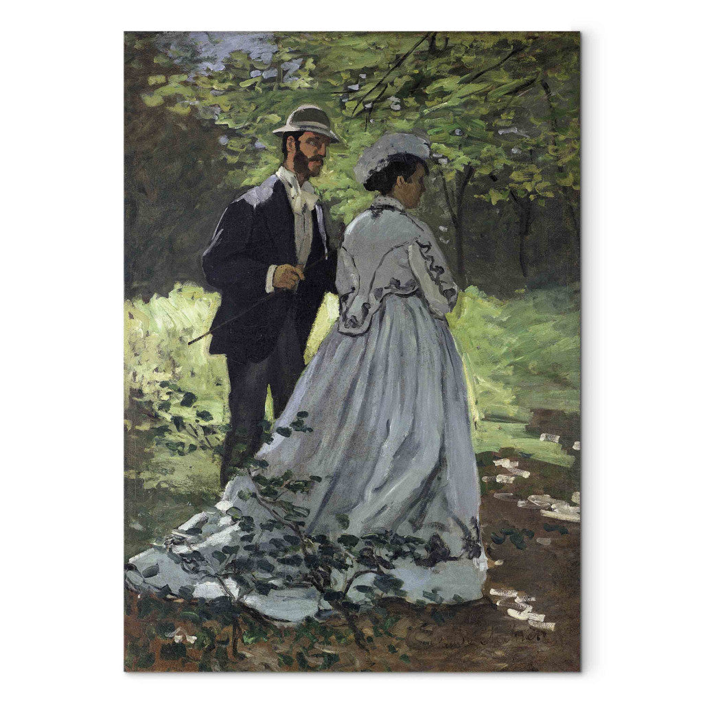 Gleznas reprodukcija - Claude Monet - The Promenaders, or Bazille and Camille