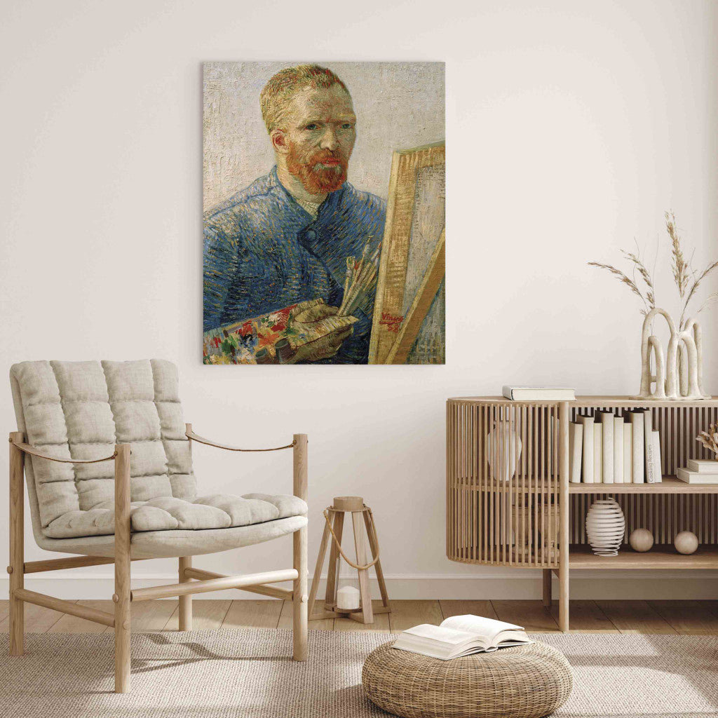 Gleznas reprodukcija - Vincent van Gogh - Selfportrait at the easel