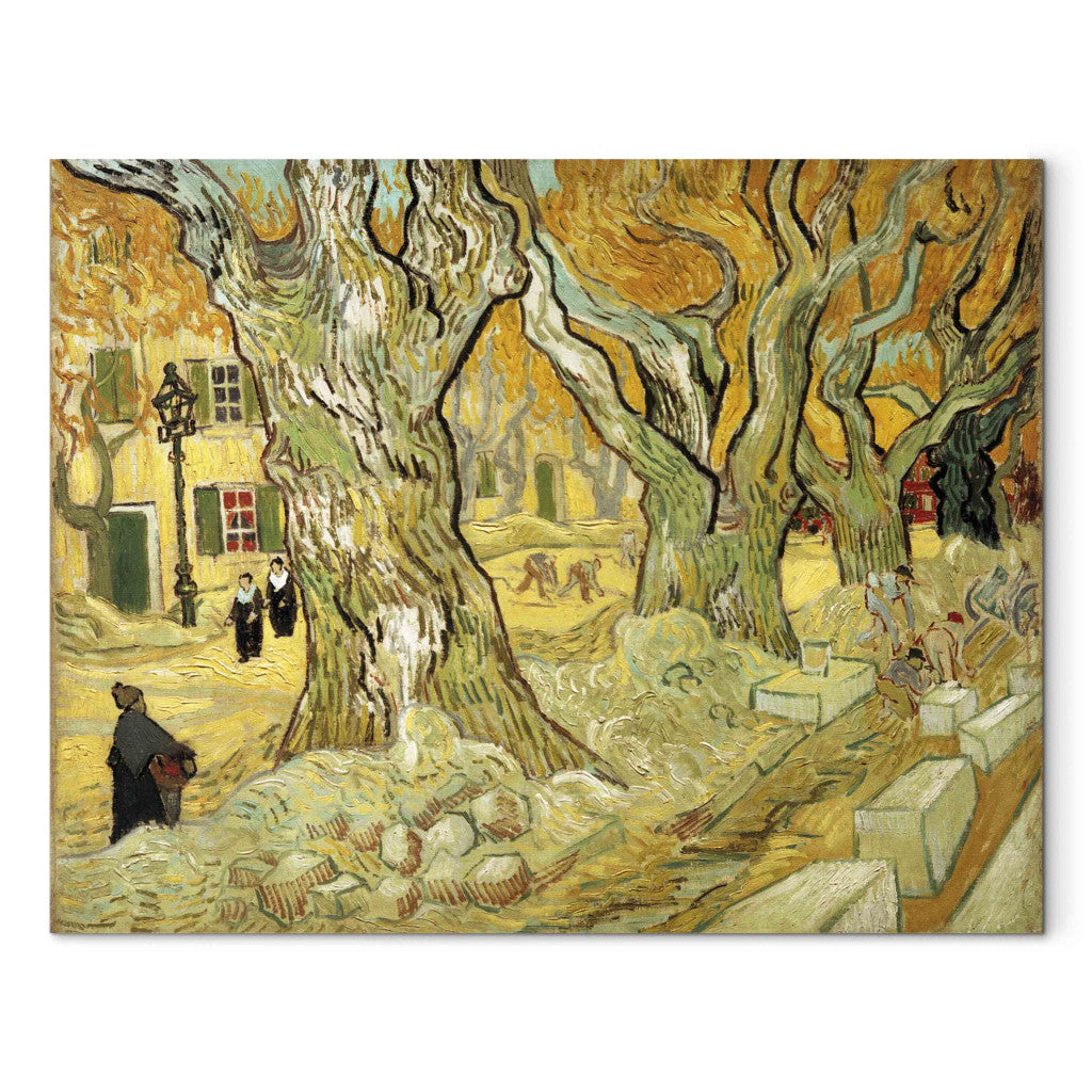 Gleznas reprodukcija - Vincent van Gogh - Roadworks at Saint -Remy