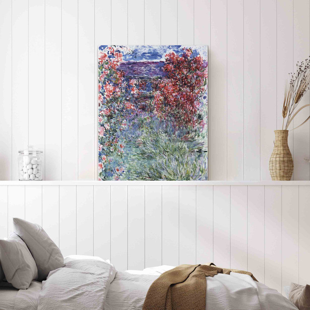Gleznas reprodukcija - Claude Monet - The House at Giverny under the Roses