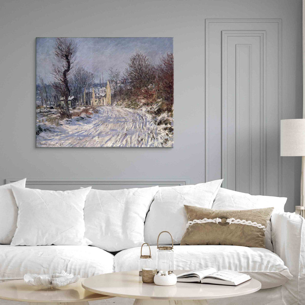 Gleznas reprodukcija - Claude Monet - The Road to Giverny, Winter