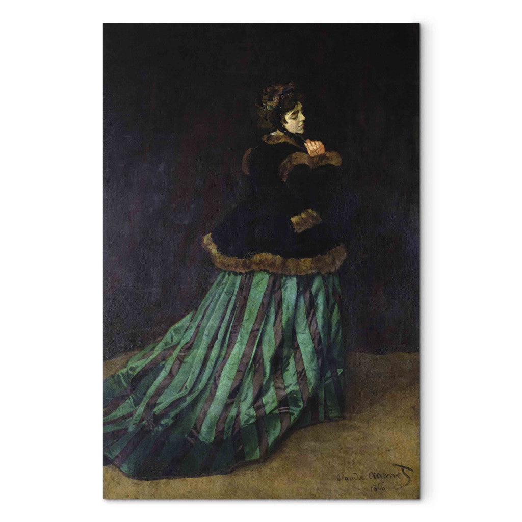 Gleznas reprodukcija - Claude Monet - Camille, or The Woman in the Green Dress