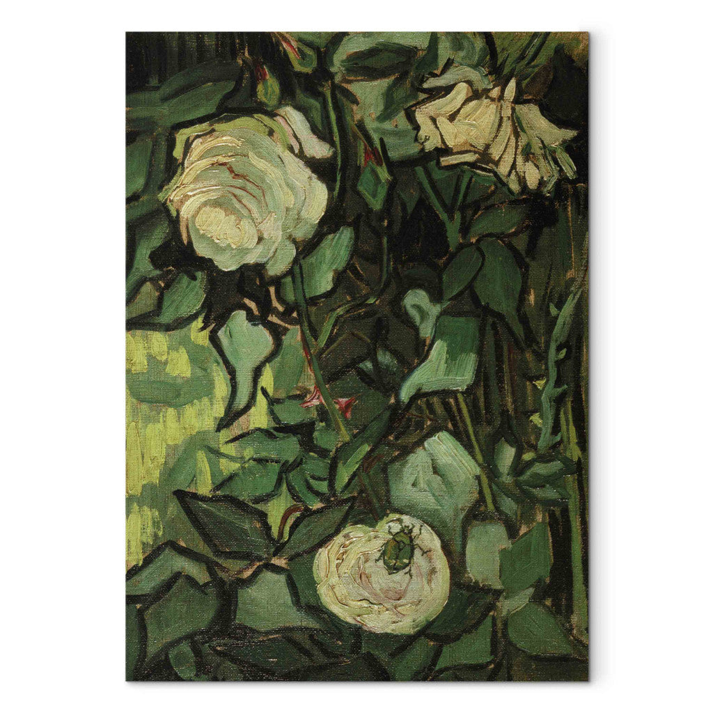 Gleznas reprodukcija - Vincent van Gogh - Roses and Beetle