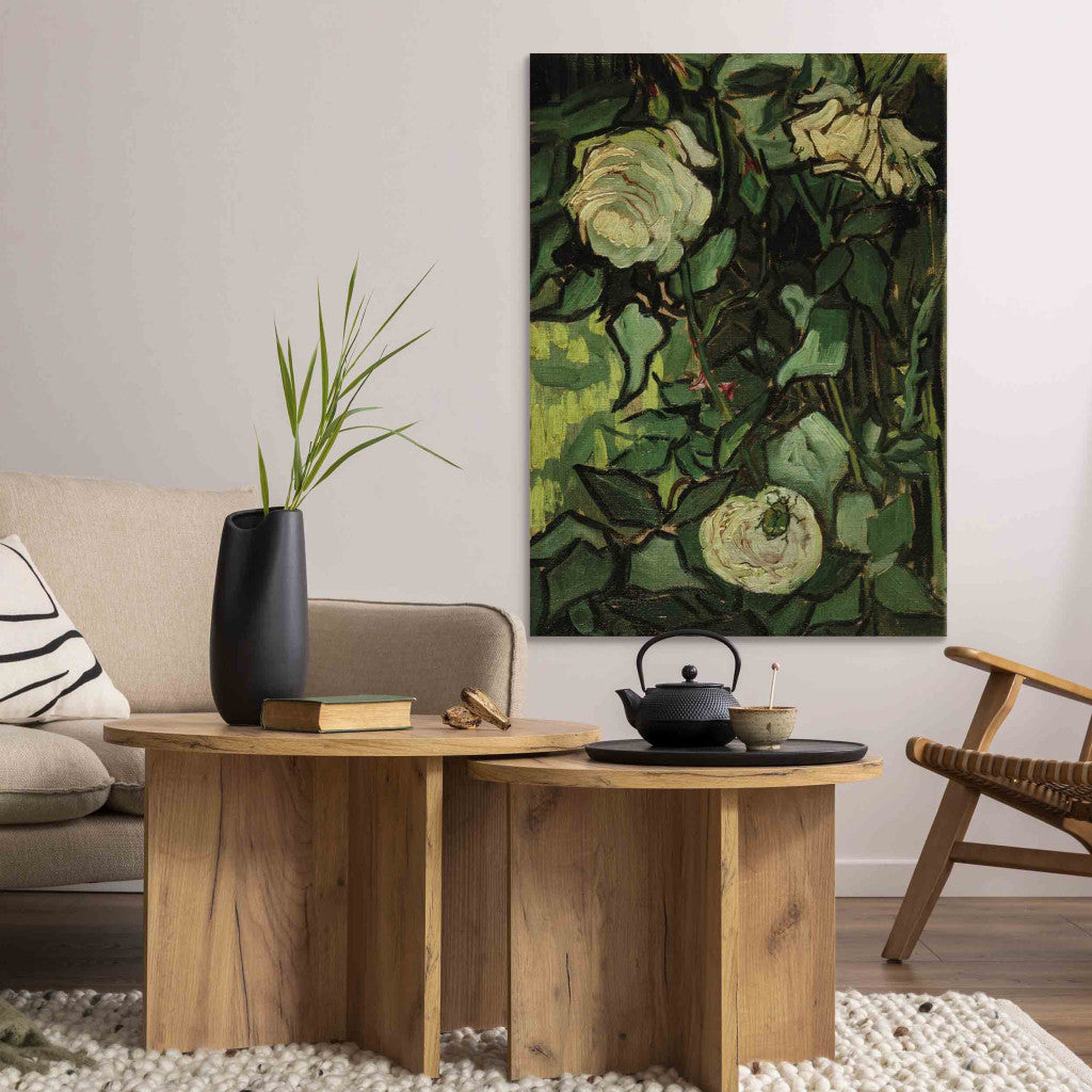 Gleznas reprodukcija - Vincent van Gogh - Roses and Beetle