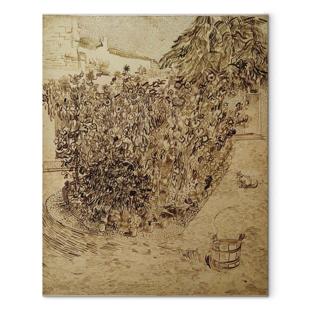 Gleznas reprodukcija - Vincent van Gogh - Garden with Sunflowers