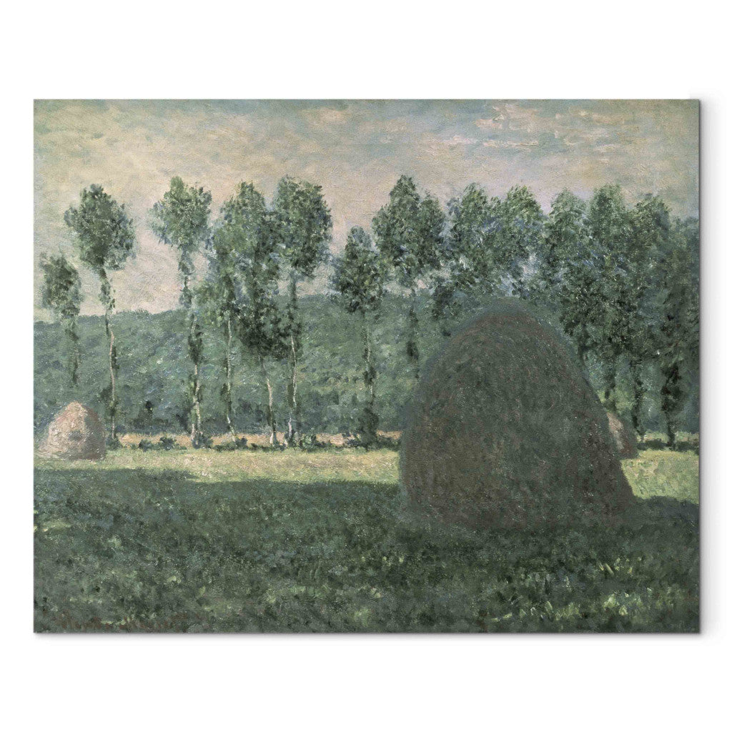 Gleznas reprodukcija - Claude Monet - Haystacks near Giverny