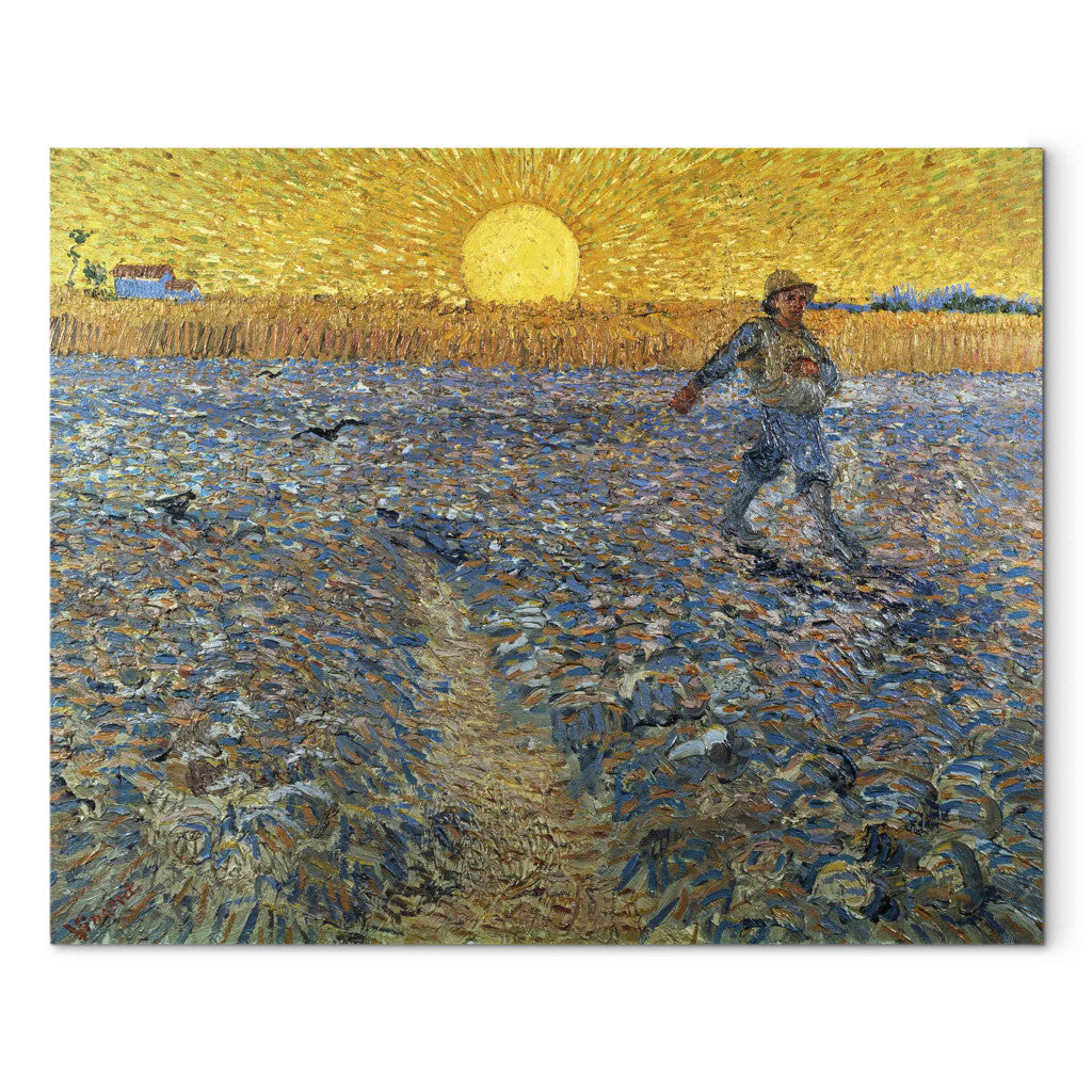 Gleznas reprodukcija - Vincent van Gogh - Sower at Sunset