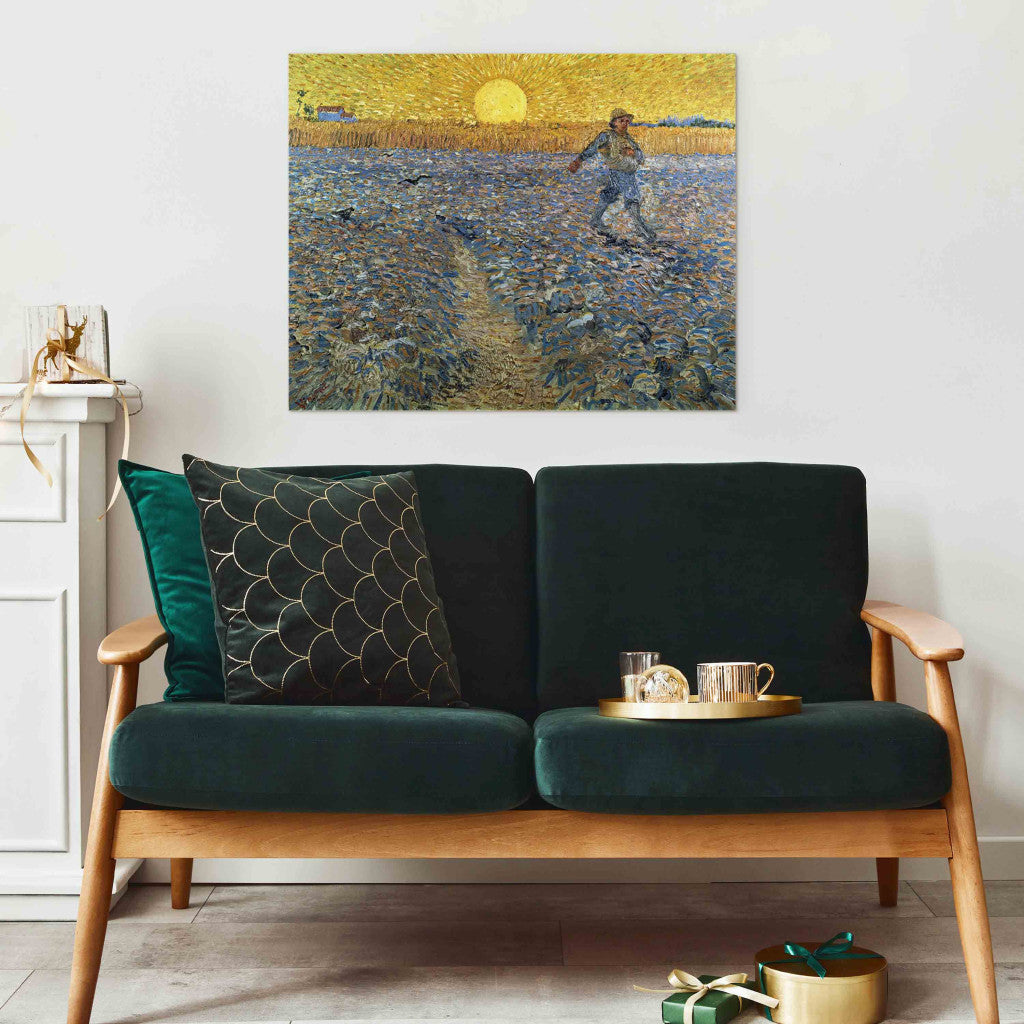 Gleznas reprodukcija - Vincent van Gogh - Sower at Sunset