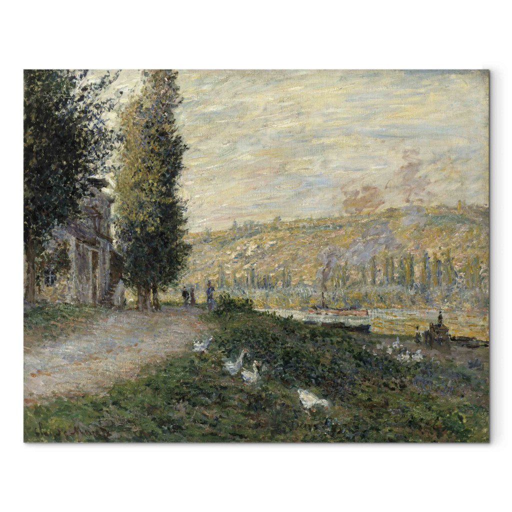Gleznas reprodukcija - Claude Monet - Embankment of the Seine near Lavacourt