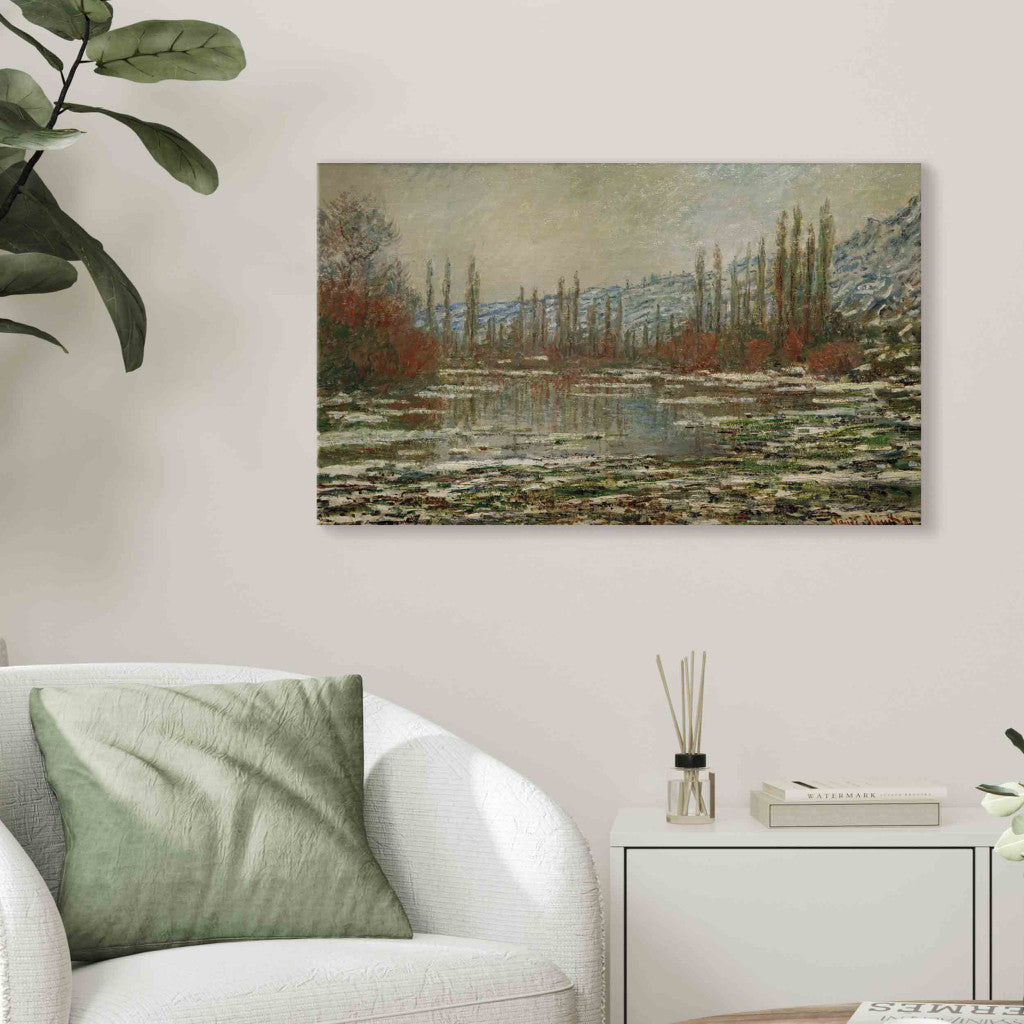 Gleznas reprodukcija - Claude Monet - The Thaw at Vetheuil