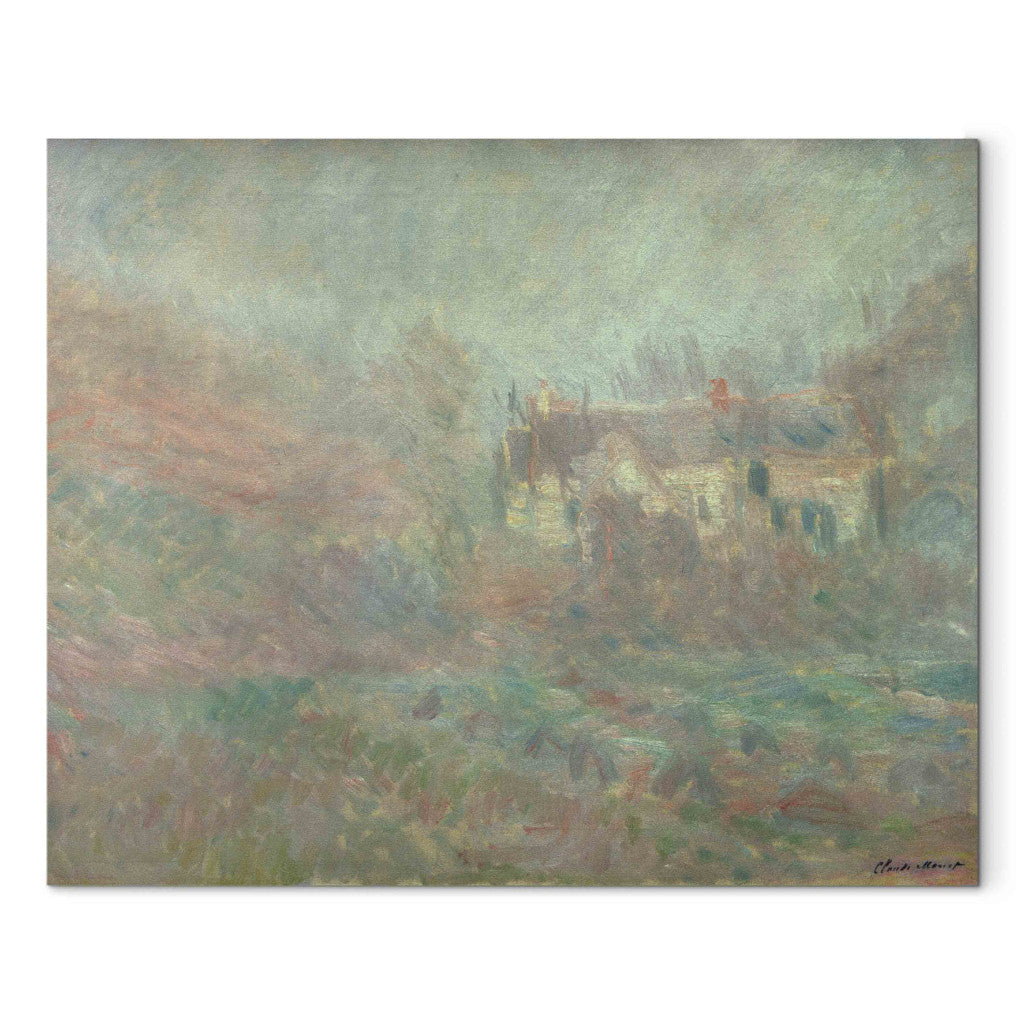 Gleznas reprodukcija - Claude Monet - Maisons a Falaise, brouillard