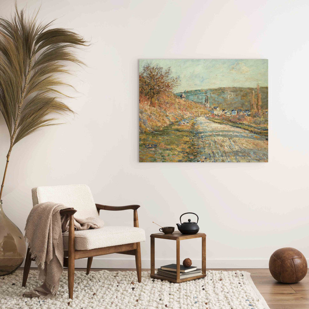 Gleznas reprodukcija - Claude Monet - La route de Vetheuil