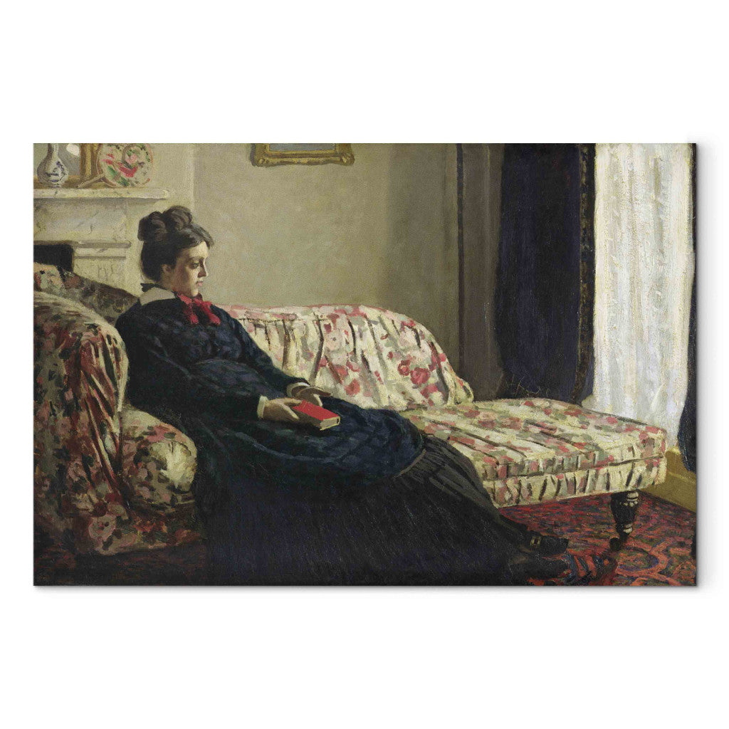 Gleznas reprodukcija - Claude Monet - Meditation, or Madame Monet on the Sofa