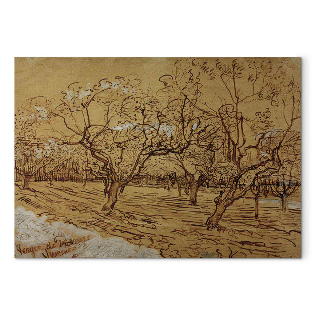 Gleznas reprodukcija - Vincent van Gogh - Orchard with Blossoming Plum Trees