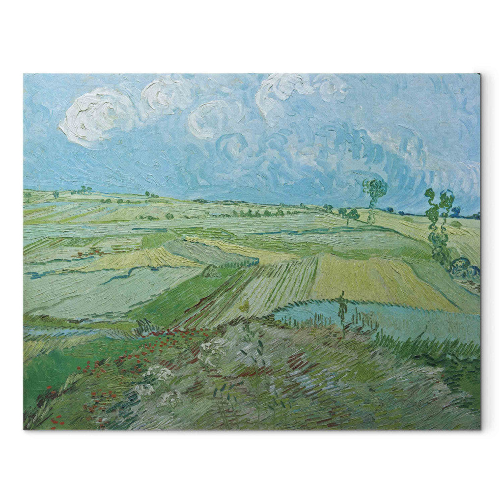Gleznas reprodukcija - Vincent van Gogh - Wheatfields in Auvers with rainclouds