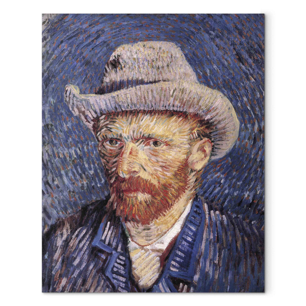 Gleznas reprodukcija - Vincent van Gogh - Selfportrait with Grey Felt Hat