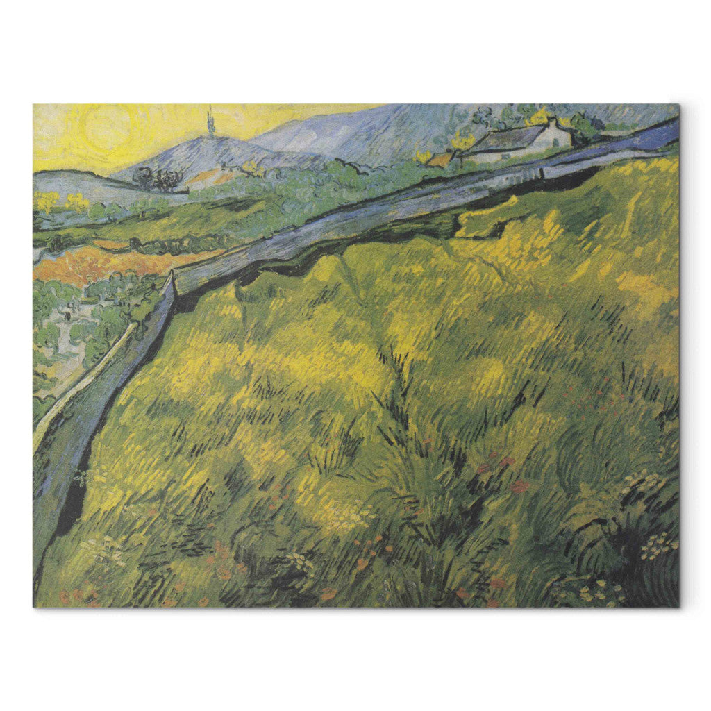 Gleznas reprodukcija - Vincent van Gogh - Saatfeld bei Sonnenaufgang