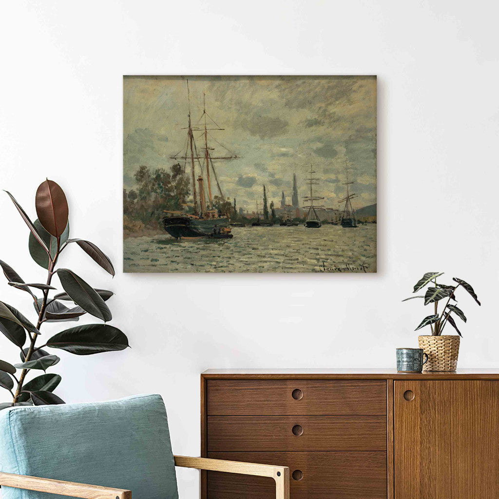 Gleznas reprodukcija - Claude Monet - La Seine a Rouen (The Seine near Rouen)