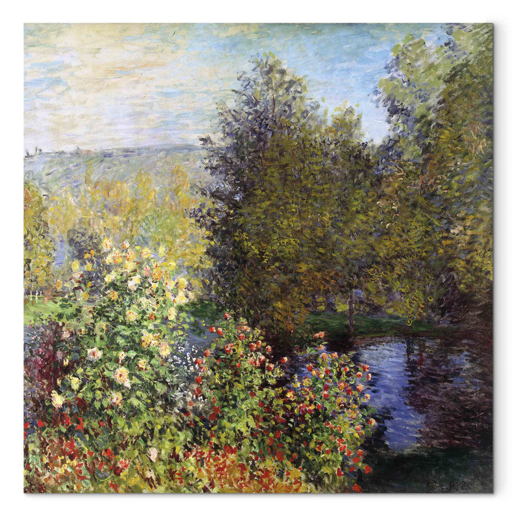 Gleznas reprodukcija - Claude Monet - Coin de jardin a Montgeron